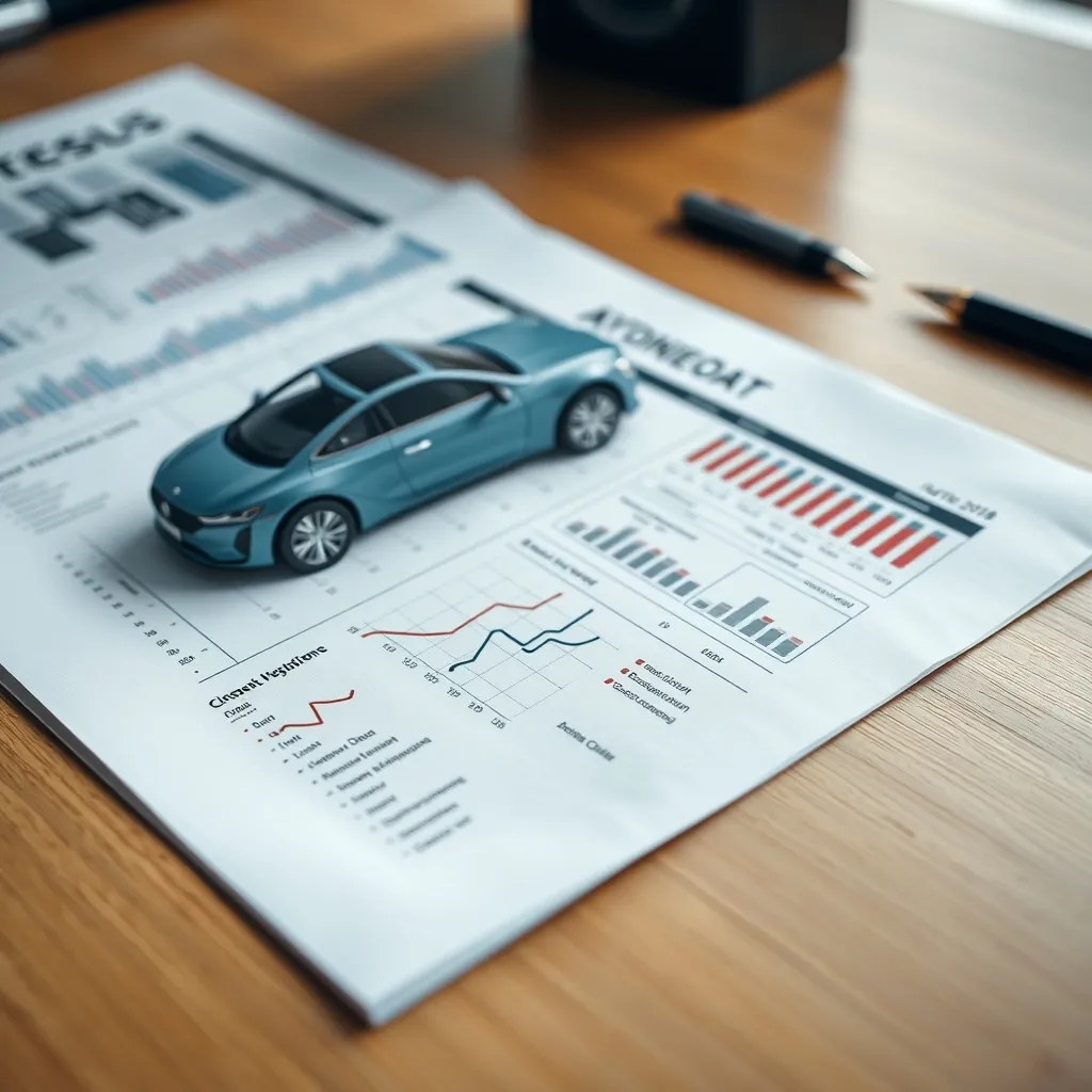 A close up of a technical document with charts and vehicle d